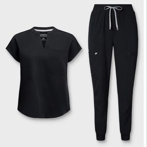 Fabletics Womens black scrub set